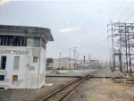 Looking up Metrolinks Ventura Line with Mission Tower on the left 